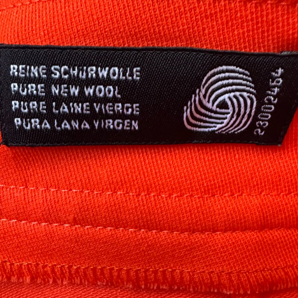 Vintage Escada Margaretha Ley Red Wool High Waist Designer Pants EU 42 - Picture 3 of 13